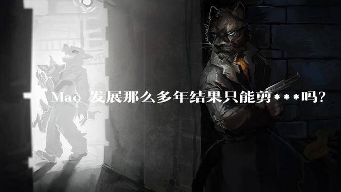 Mac 发展那么多年结果只能剪***吗？