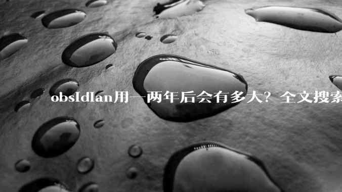 obsidian用一两年后会有多大？全文搜索还快吗？