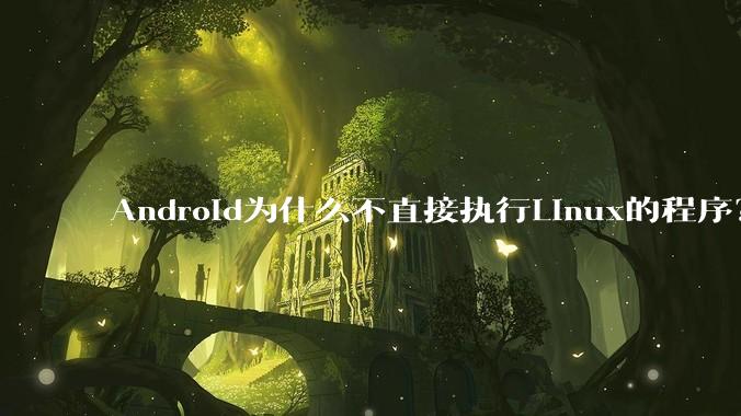 Android为什么不直接执行Linux的程序？而是自己搞一套？